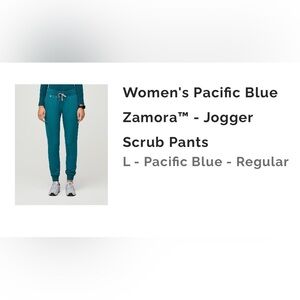 Figs Zamora Pacific blue joggers